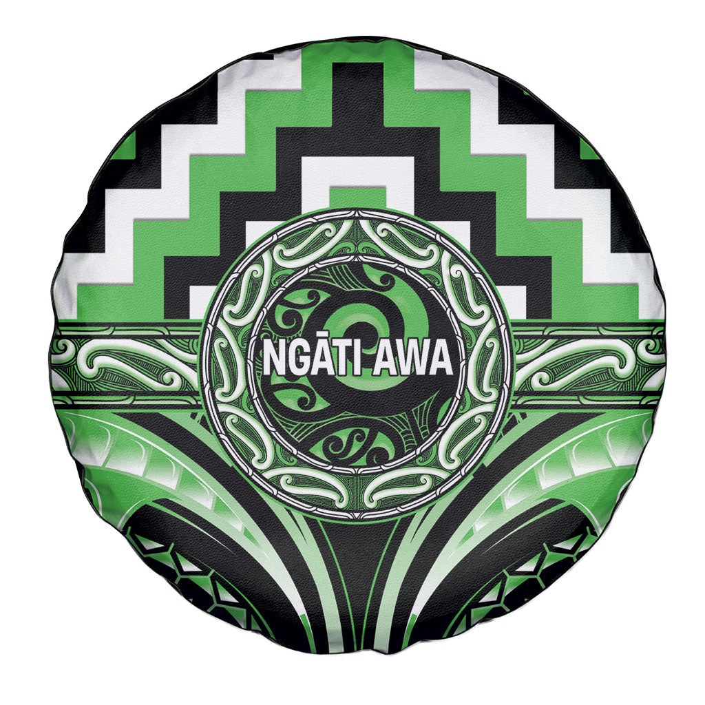 Aotearoa Ngati Awa Spare Tire Cover Maori Iwi Poutama Puhoro Tattoo LT14 - Polynesian Pride
