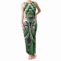 Aotearoa Ngati Awa Personalised Tank Maxi Dress Maori Iwi Poutama Puhoro Tattoo LT14 Women Green - Polynesian Pride
