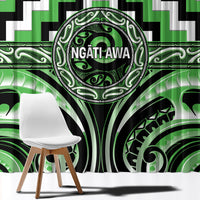 Aotearoa Ngati Awa Window Curtain Maori Iwi Poutama Puhoro Tattoo LT14 - Polynesian Pride