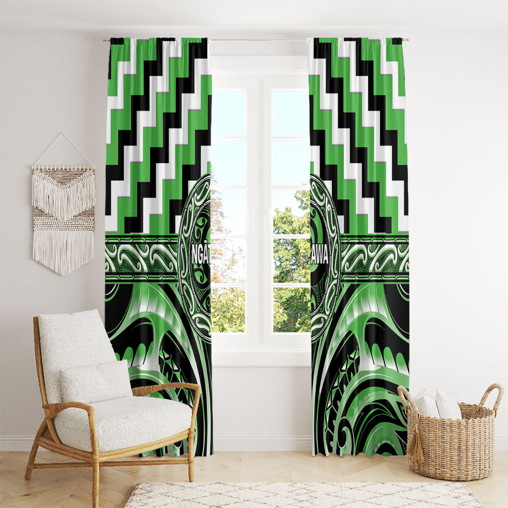 Aotearoa Ngati Awa Window Curtain Maori Iwi Poutama Puhoro Tattoo LT14 - Polynesian Pride
