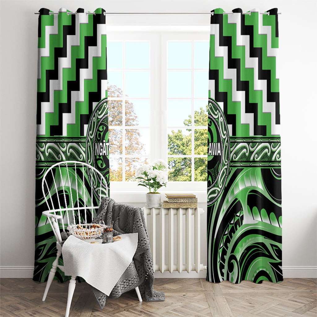 Aotearoa Ngati Awa Window Curtain Maori Iwi Poutama Puhoro Tattoo LT14 - Polynesian Pride