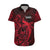 French Polynesia Tahiti Hawaiian Shirt Polynesian Shark Tattoo With Hibiscus Red Version LT14 Red - Polynesian Pride