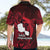 French Polynesia Tahiti Hawaiian Shirt Polynesian Shark Tattoo With Hibiscus Red Version LT14 - Polynesian Pride