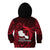 French Polynesia Tahiti Kid Hoodie Polynesian Shark Tattoo With Hibiscus Red Version LT14 - Polynesian Pride