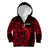 French Polynesia Tahiti Kid Hoodie Polynesian Shark Tattoo With Hibiscus Red Version LT14 - Polynesian Pride