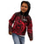 French Polynesia Tahiti Kid Hoodie Polynesian Shark Tattoo With Hibiscus Red Version LT14 - Polynesian Pride