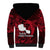 French Polynesia Tahiti Sherpa Hoodie Polynesian Shark Tattoo With Hibiscus Red Version LT14 - Polynesian Pride