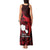 French Polynesia Tahiti Tank Maxi Dress Polynesian Shark Tattoo With Hibiscus Red Version LT14 - Polynesian Pride