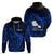 French Polynesia Tahiti Hoodie Polynesian Shark Tattoo With Hibiscus Blue Version LT14 - Polynesian Pride