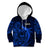 French Polynesia Tahiti Kid Hoodie Polynesian Shark Tattoo With Hibiscus Blue Version LT14 Blue - Polynesian Pride