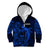 French Polynesia Tahiti Kid Hoodie Polynesian Shark Tattoo With Hibiscus Blue Version LT14 - Polynesian Pride