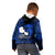 French Polynesia Tahiti Kid Hoodie Polynesian Shark Tattoo With Hibiscus Blue Version LT14 - Polynesian Pride