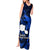 French Polynesia Tahiti Tank Maxi Dress Polynesian Shark Tattoo With Hibiscus Blue Version LT14 - Polynesian Pride