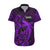 French Polynesia Tahiti Hawaiian Shirt Polynesian Shark Tattoo With Hibiscus Purple Version LT14 Purple - Polynesian Pride