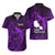 French Polynesia Tahiti Hawaiian Shirt Polynesian Shark Tattoo With Hibiscus Purple Version LT14 - Polynesian Pride