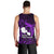 French Polynesia Tahiti Men Tank Top Polynesian Shark Tattoo With Hibiscus Purple Version LT14 - Polynesian Pride