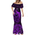 French Polynesia Tahiti Mermaid Dress Polynesian Shark Tattoo With Hibiscus Purple Version LT14 - Polynesian Pride