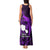 French Polynesia Tahiti Tank Maxi Dress Polynesian Shark Tattoo With Hibiscus Purple Version LT14 - Polynesian Pride