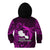 French Polynesia Tahiti Kid Hoodie Polynesian Shark Tattoo With Hibiscus Pink Version LT14 - Polynesian Pride