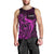 French Polynesia Tahiti Men Tank Top Polynesian Shark Tattoo With Hibiscus Pink Version LT14 - Polynesian Pride