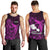 French Polynesia Tahiti Men Tank Top Polynesian Shark Tattoo With Hibiscus Pink Version LT14 - Polynesian Pride