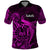 French Polynesia Tahiti Polo Shirt Polynesian Shark Tattoo With Hibiscus Pink Version LT14 Pink - Polynesian Pride