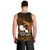 French Polynesia Tahiti Men Tank Top Polynesian Shark Tattoo With Hibiscus Red Version LT14 - Polynesian Pride