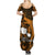 French Polynesia Tahiti Summer Maxi Dress Polynesian Shark Tattoo With Hibiscus Red Version LT14 - Polynesian Pride