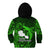 French Polynesia Tahiti Kid Hoodie Polynesian Shark Tattoo With Hibiscus Green Version LT14 - Polynesian Pride