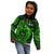 French Polynesia Tahiti Kid Hoodie Polynesian Shark Tattoo With Hibiscus Green Version LT14 - Polynesian Pride