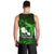 French Polynesia Tahiti Men Tank Top Polynesian Shark Tattoo With Hibiscus Green Version LT14 - Polynesian Pride