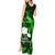 French Polynesia Tahiti Tank Maxi Dress Polynesian Shark Tattoo With Hibiscus Green Version LT14 - Polynesian Pride