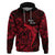 French Polynesia Bora Bora Hoodie Polynesian Shark Tattoo With Hibiscus Red Version LT14 Pullover Hoodie Red - Polynesian Pride