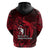 French Polynesia Bora Bora Hoodie Polynesian Shark Tattoo With Hibiscus Red Version LT14 - Polynesian Pride