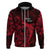 French Polynesia Bora Bora Hoodie Polynesian Shark Tattoo With Hibiscus Red Version LT14 Zip Hoodie Red - Polynesian Pride