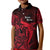 French Polynesia Bora Bora Kid Polo Shirt Polynesian Shark Tattoo With Hibiscus Red Version LT14 Kid Red - Polynesian Pride