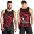 French Polynesia Bora Bora Men Tank Top Polynesian Shark Tattoo With Hibiscus Red Version LT14 - Polynesian Pride