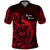 French Polynesia Bora Bora Polo Shirt Polynesian Shark Tattoo With Hibiscus Red Version LT14 Red - Polynesian Pride