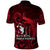 French Polynesia Bora Bora Polo Shirt Polynesian Shark Tattoo With Hibiscus Red Version LT14 - Polynesian Pride