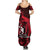 French Polynesia Bora Bora Summer Maxi Dress Polynesian Shark Tattoo With Hibiscus Red Version LT14 - Polynesian Pride