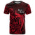 French Polynesia Bora Bora T Shirt Polynesian Shark Tattoo With Hibiscus Red Version LT14 Red - Polynesian Pride