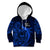 French Polynesia Bora Bora Kid Hoodie Polynesian Shark Tattoo With Hibiscus Blue Version LT14 Blue - Polynesian Pride