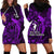 French Polynesia Bora Bora Hoodie Dress Polynesian Shark Tattoo With Hibiscus Purple Version LT14 - Polynesian Pride