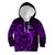 French Polynesia Bora Bora Kid Hoodie Polynesian Shark Tattoo With Hibiscus Purple Version LT14 Purple - Polynesian Pride