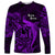 French Polynesia Bora Bora Long Sleeve Shirt Polynesian Shark Tattoo With Hibiscus Purple Version LT14 Unisex Purple - Polynesian Pride