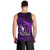 French Polynesia Bora Bora Men Tank Top Polynesian Shark Tattoo With Hibiscus Purple Version LT14 - Polynesian Pride