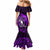 French Polynesia Bora Bora Mermaid Dress Polynesian Shark Tattoo With Hibiscus Purple Version LT14 - Polynesian Pride