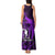 French Polynesia Bora Bora Tank Maxi Dress Polynesian Shark Tattoo With Hibiscus Purple Version LT14 - Polynesian Pride