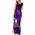 French Polynesia Bora Bora Tank Maxi Dress Polynesian Shark Tattoo With Hibiscus Purple Version LT14 - Polynesian Pride