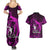 French Polynesia Bora Bora Couples Matching Summer Maxi Dress and Hawaiian Shirt Polynesian Shark Tattoo With Hibiscus Pink Version LT14 - Polynesian Pride